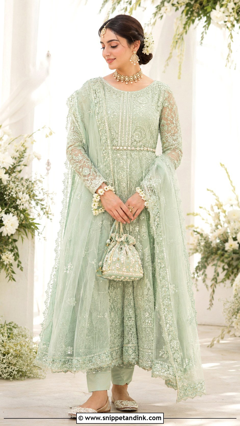 Pastel Chikankari Bridal Anarkali Suit - Snippet and Ink - 20 Bridal Anarkali Suits Brides