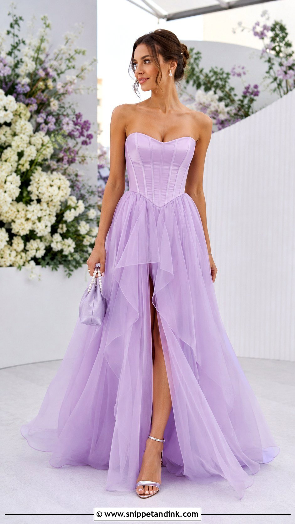 Pastel Corset Flare Gown - Snippet and Ink - 20 Corset Flare Gown Ideas