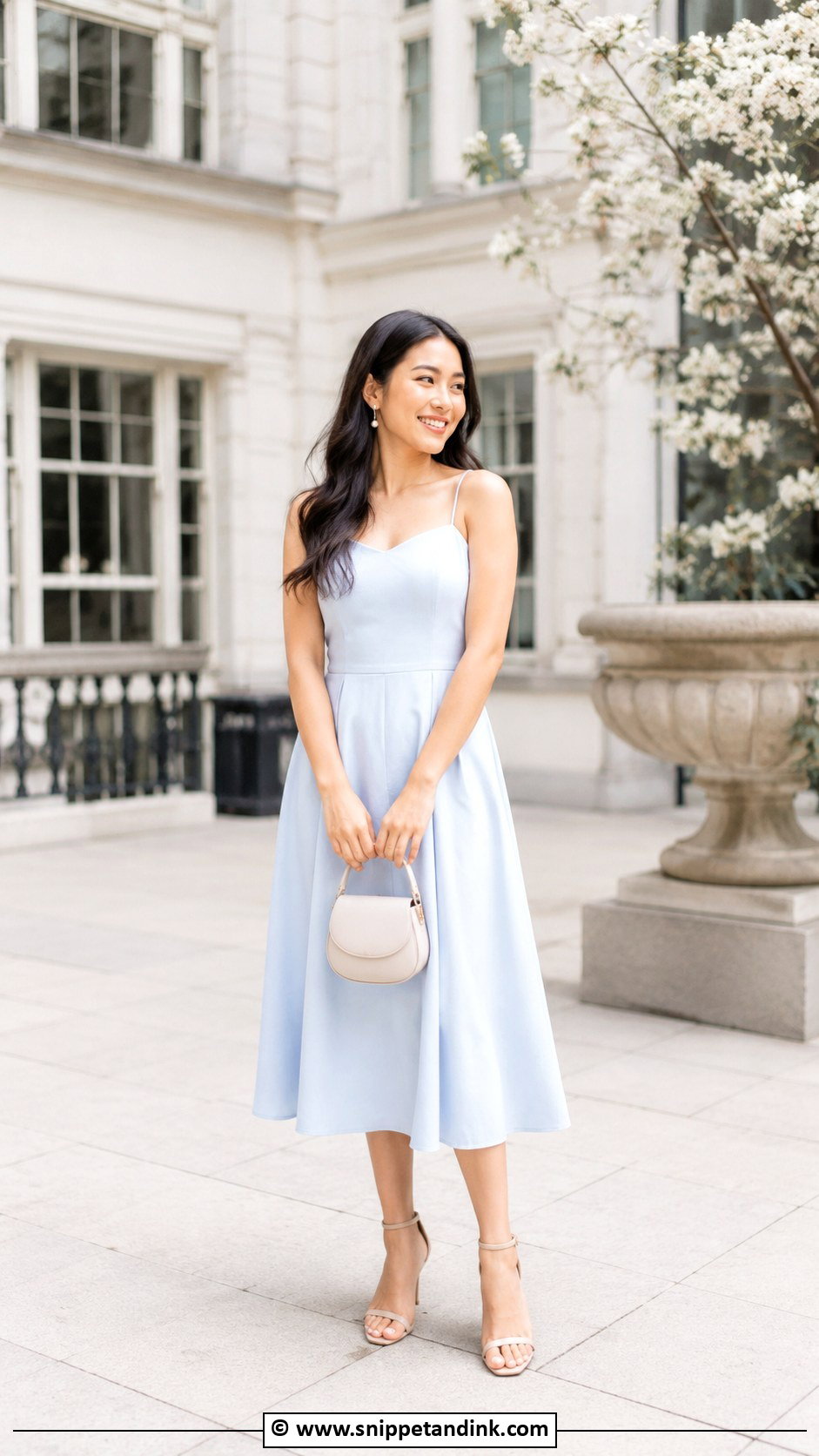 Pastel Dress Save The Date Outfit - Snippet and Ink - 30 Save the Date Outfit Ideas