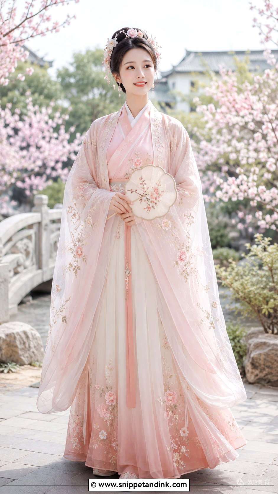 Pastel Embroidered Hanfu Wedding Dress - Snippet and Ink - 20 Hanfu Wedding Dress Ideas