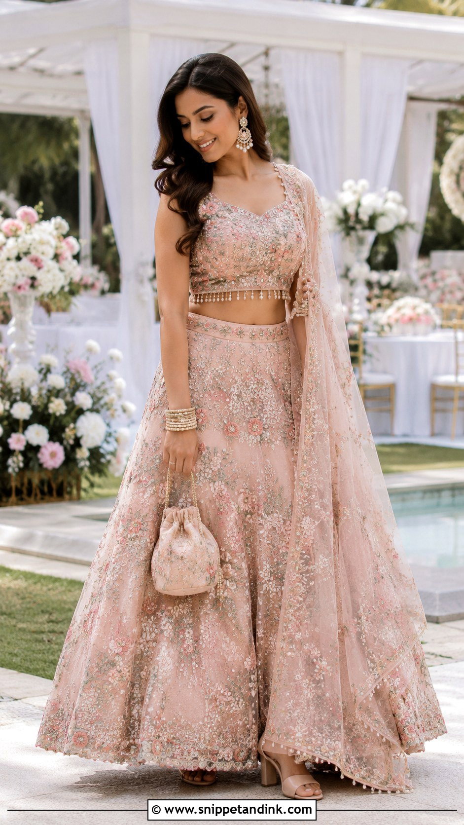 Pastel Embroidered Lehenga for Brides Sister - Snippet and Ink - 20 Bride Sister Outfit for Wedding Ideas