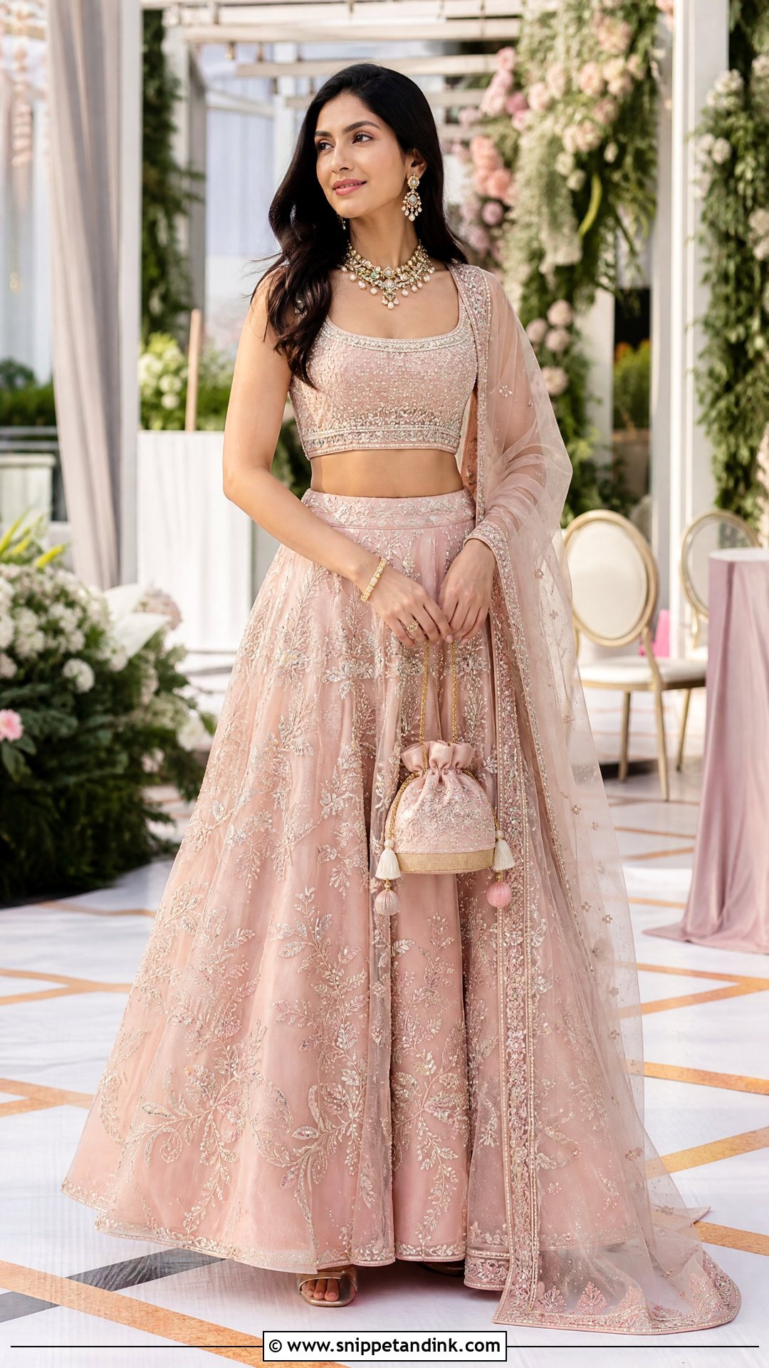 Pastel Embroidered Lehenga for Marriage - Snippet and Ink - 20 Marriage Wear Dresses for Women