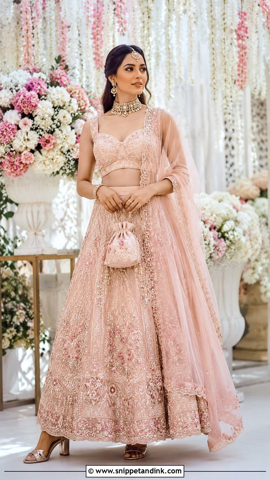 Pastel Embroidered Lehenga for the Wedding - Snippet and Ink - 20 Indian Sister Wedding Outfit Ideas