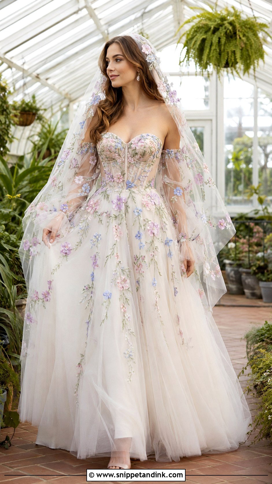 Pastel Floral Fairy Wedding Dress - Snippet and Ink - 20 Fairy Style Wedding Dresses