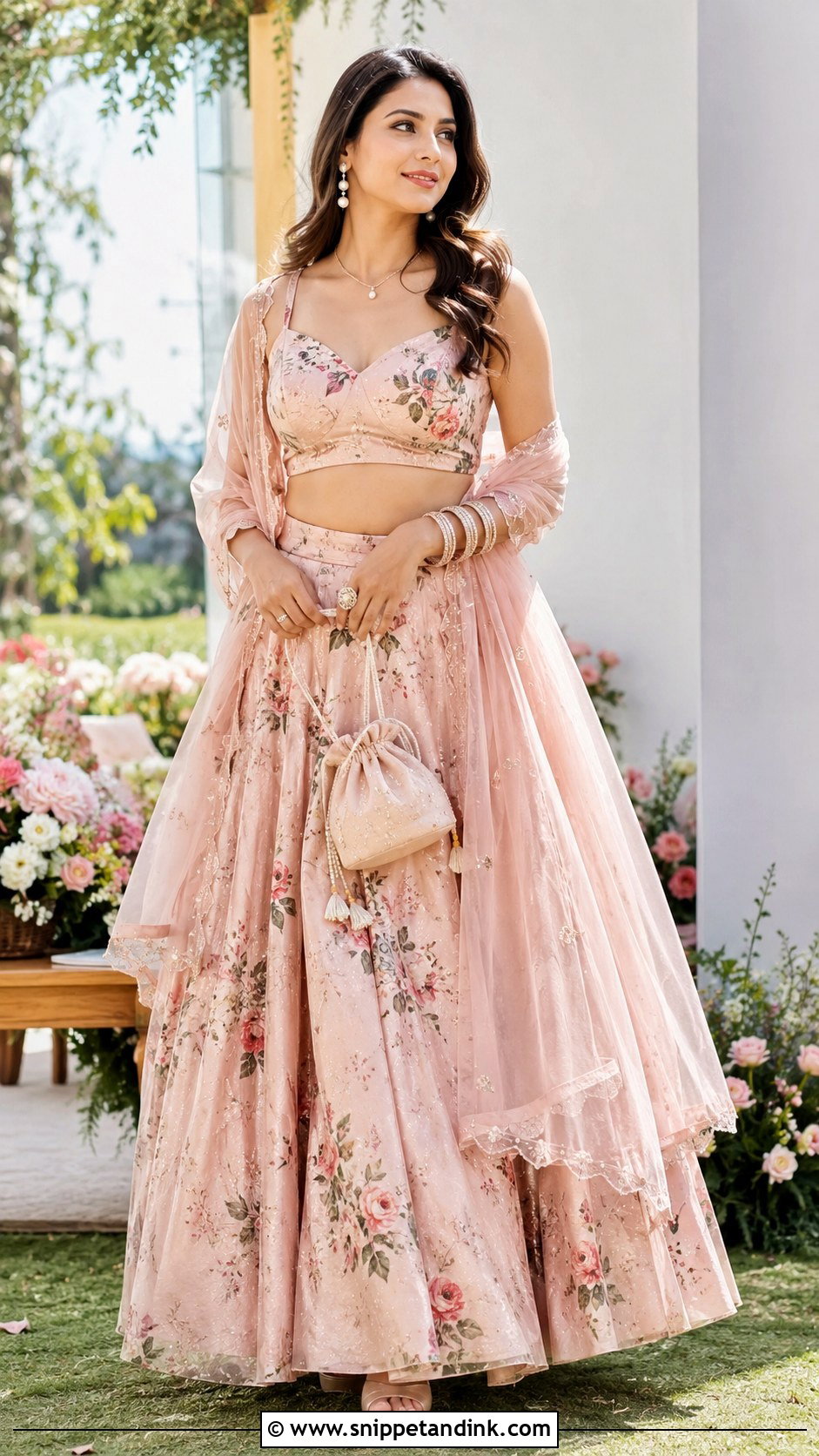Pastel Floral Lehenga Bhabhi Look - Snippet and Ink - 20 Bhabhi Look in Wedding Ideas