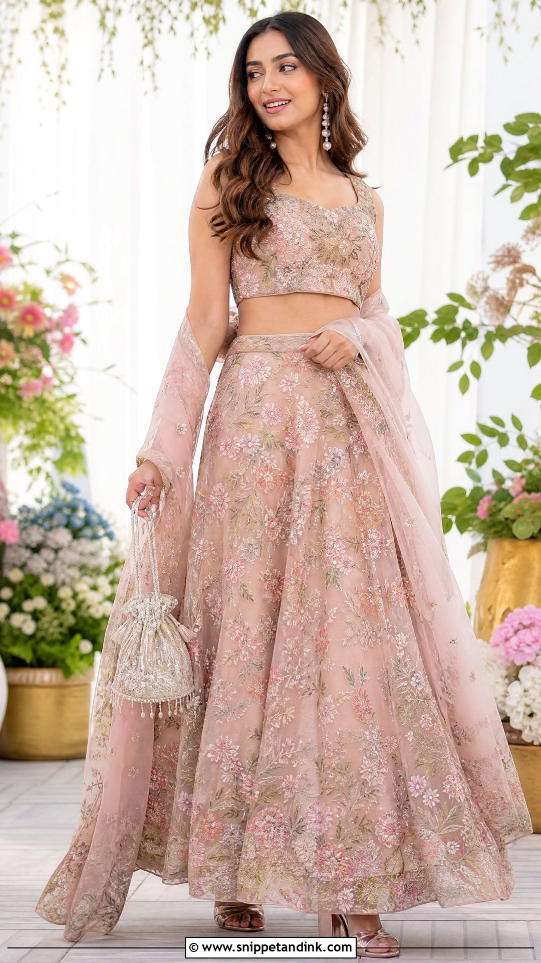 Pastel Floral Lehenga Indian Wedding Outfit - Snippet and Ink - 20 Stylish Indian Wedding Outfits Ideas
