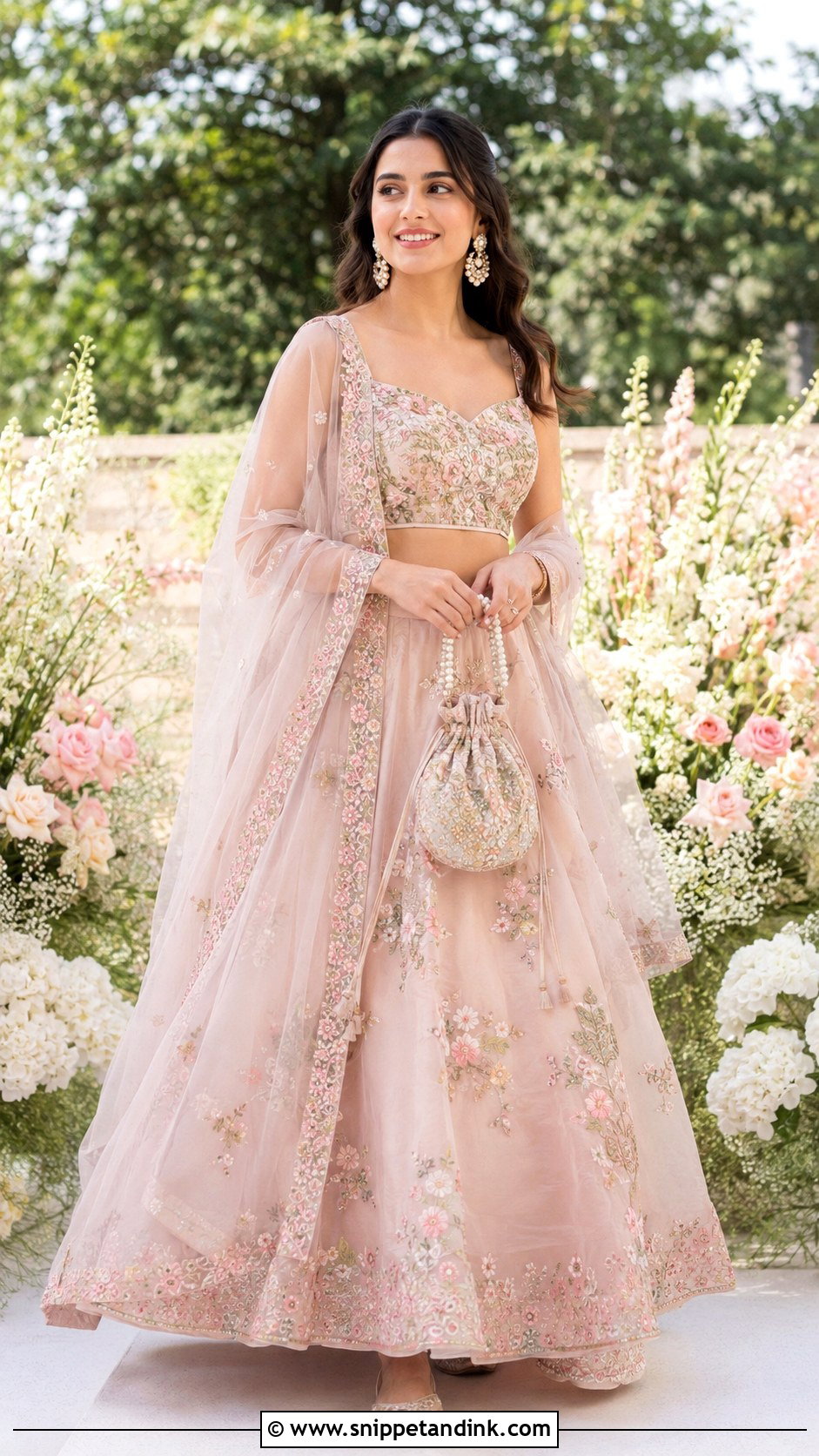 Pastel Floral Lehenga Roka Outfit - Snippet and Ink - 20 Indian Roka Outfits