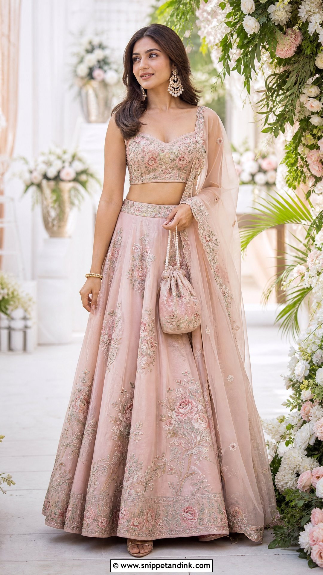 Pastel Floral Lehenga for Brothers Wedding - Snippet and Ink - 20 Outfit Ideas for Brothers Wedding
