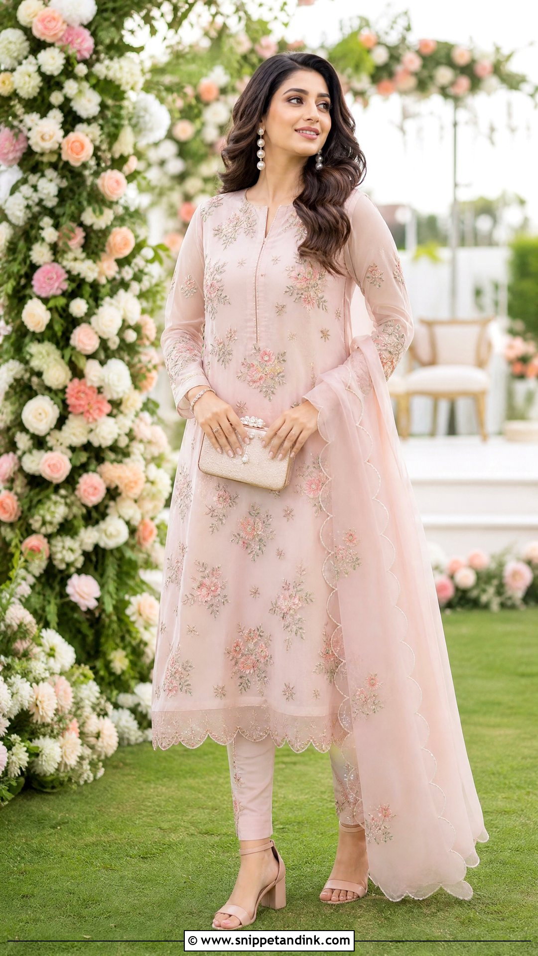 Pastel Floral Wedding Salwar Suit - Snippet and Ink - 20 Wedding Salwar Suits Party Wear