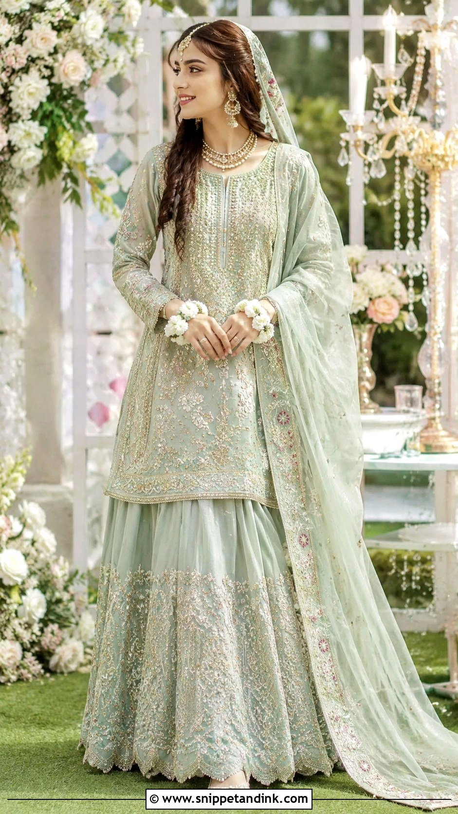 Pastel Green Nikah Lehenga Outfit - Snippet and Ink - 25 Nikha Outfits for Bride