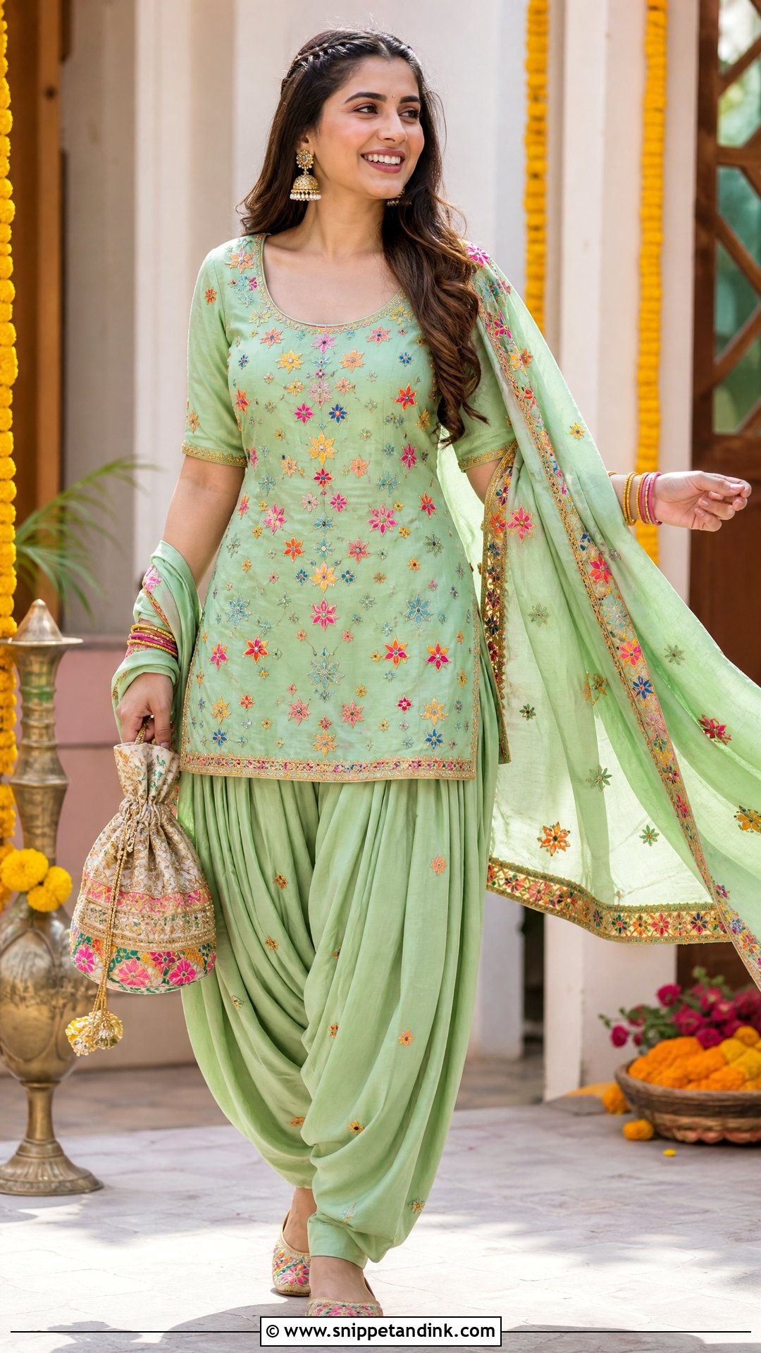 Pastel Green Punjabi Patiala Suit - Snippet and Ink - 20 Pastel Green Indian Dress Ideas