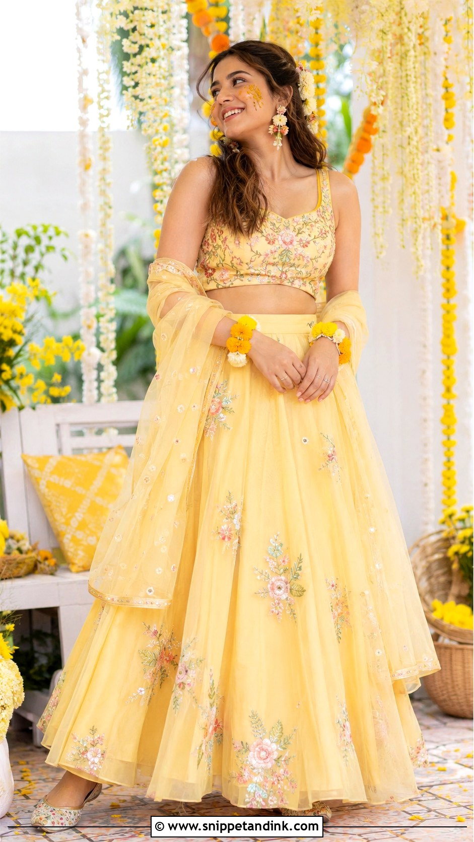 Pastel Haldi Outfit - Snippet and Ink - 25 Wedding Haldi Outfit Ideas