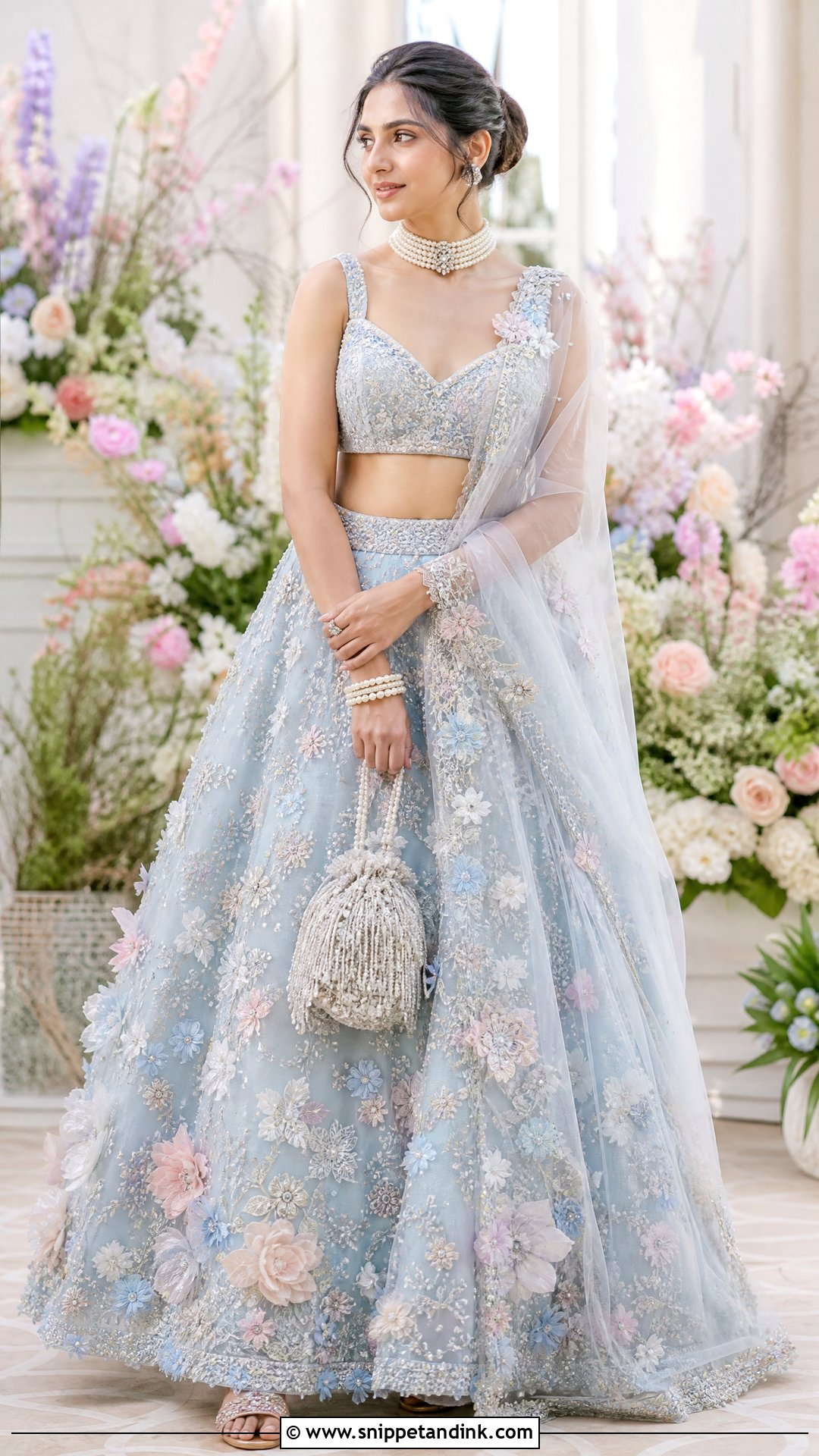 Pastel Indian Bridal Lehenga - Snippet and Ink - 20 Indian Bridal Wedding Dress Ideas