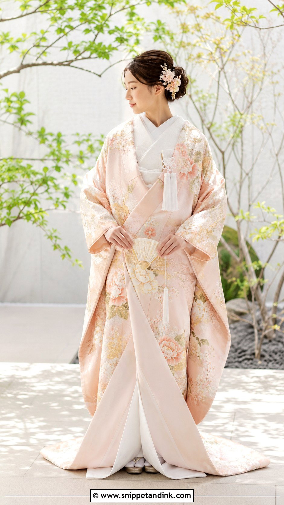 Pastel Iro Uchikake Wedding Kimono - Snippet and Ink - 25 Traditional Japanese Wedding Dress Ideas