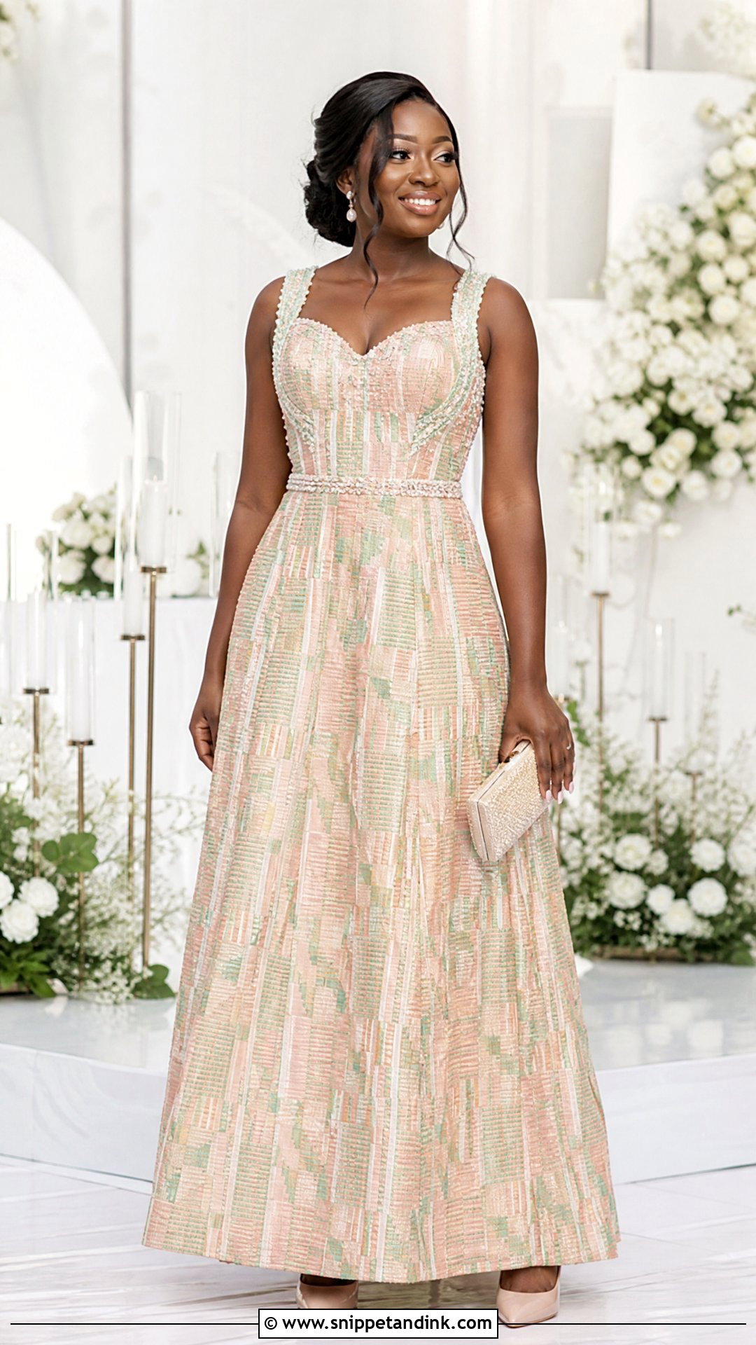 Pastel Kente Wedding Dress - Snippet and Ink - 25 Kente Wedding Dress Ideas