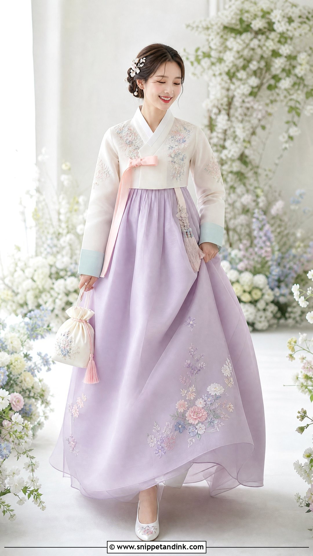 Pastel Korean Hanbok Wedding Dress Gown - Snippet and Ink - 25 Korean Wedding Dress Gowns