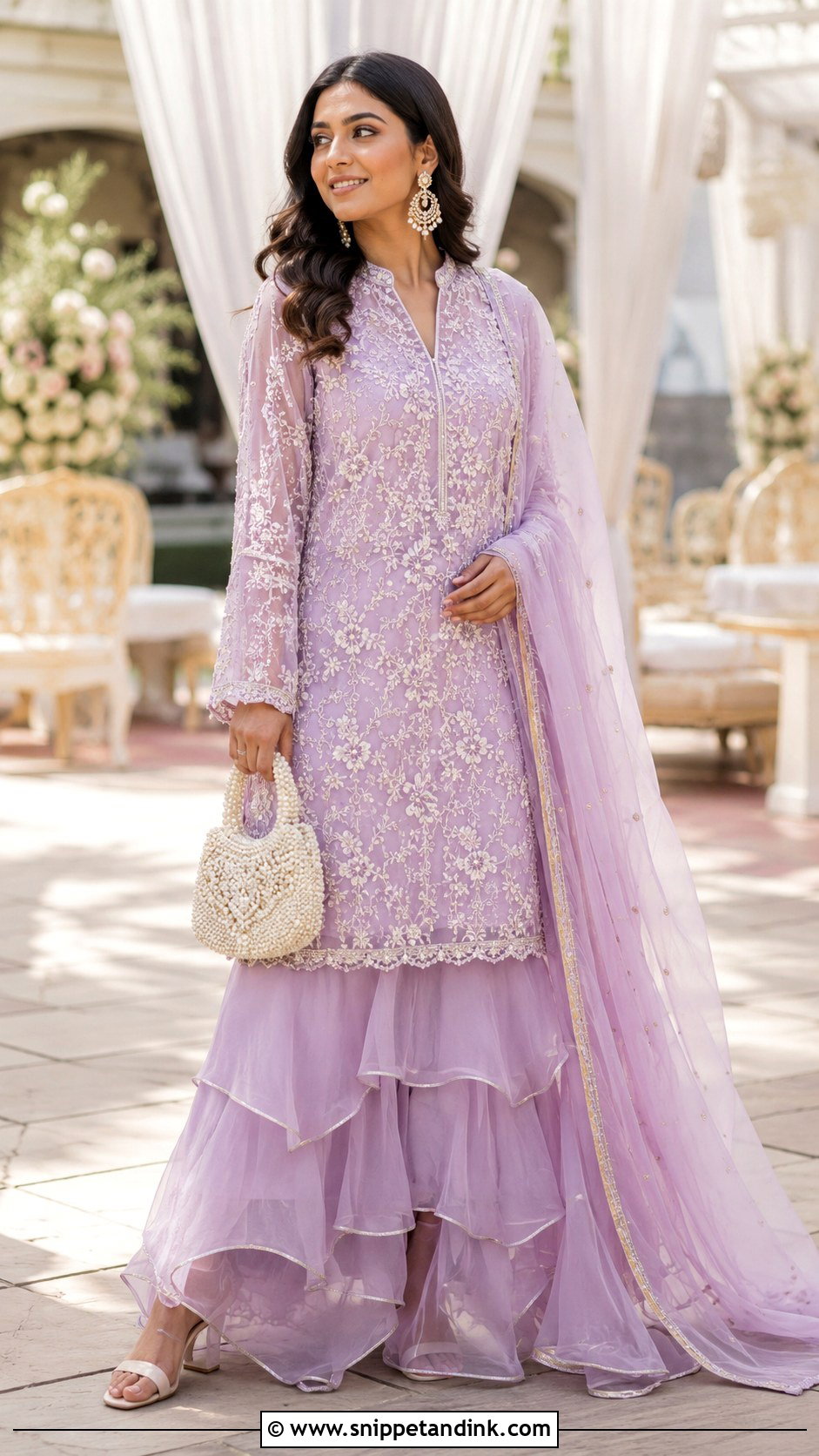 Pastel Kurti With Organza Skirt - Snippet and Ink - 20 Kurti Skirt Indian Weddings Ideas