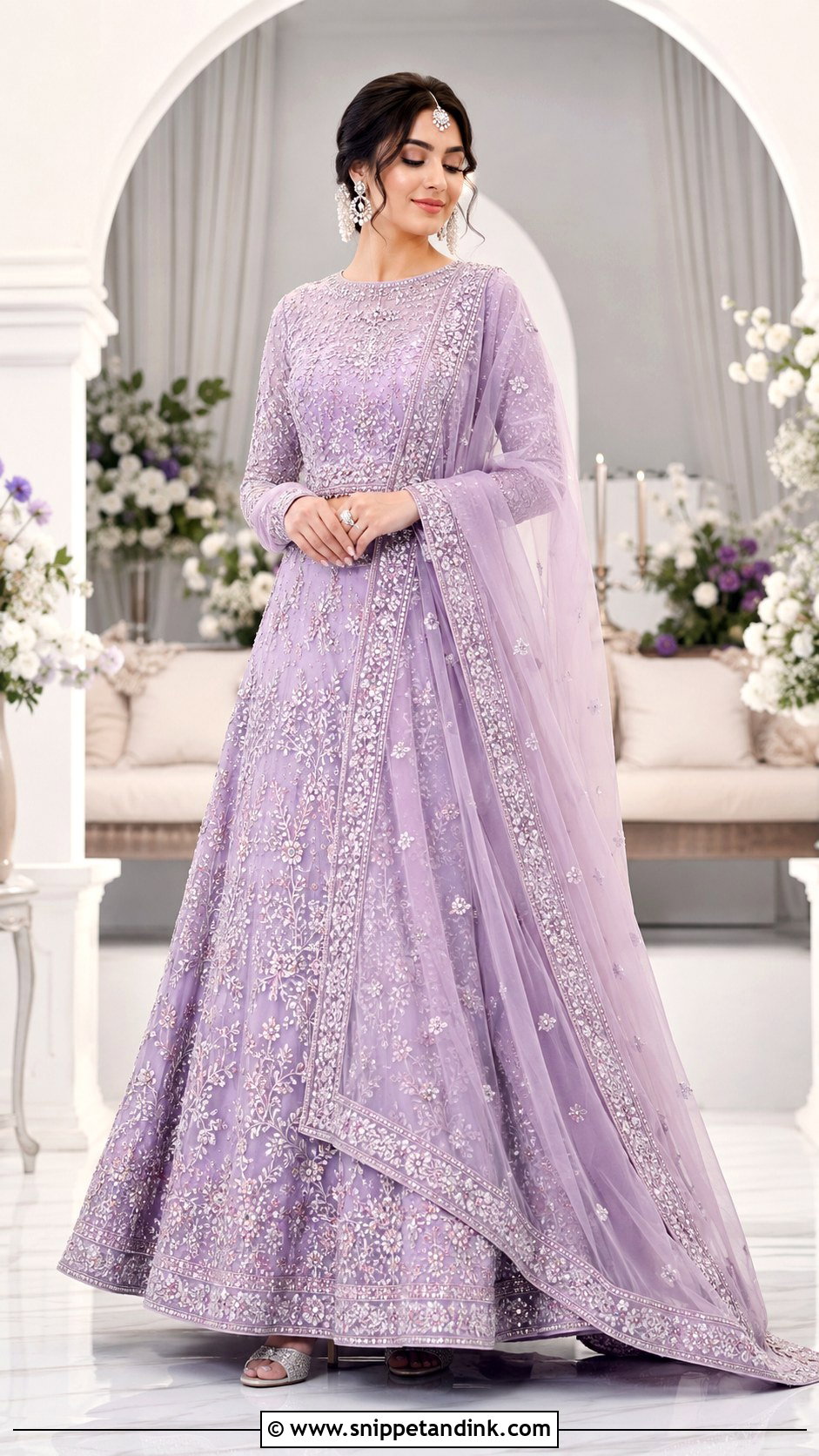 Pastel Lavender Nikah Lehenga Outfit - Snippet and Ink - 25 Pakistani Nikah Outfit Ideas
