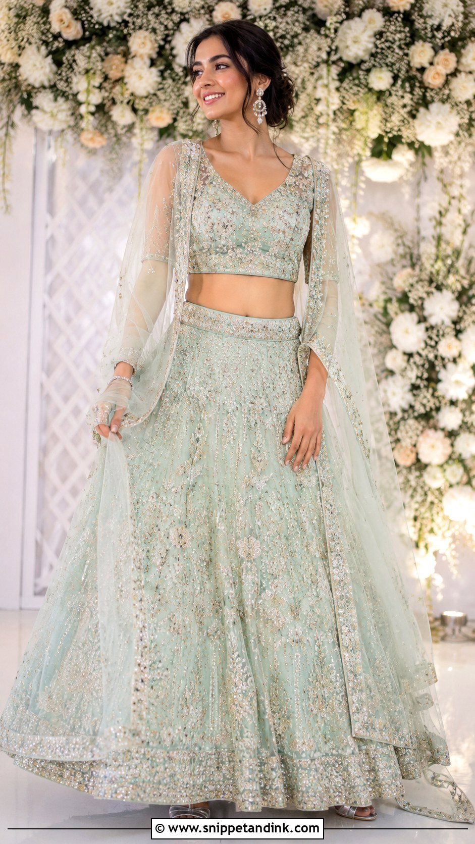 Pastel Lehenga For Bride - Snippet and Ink - 25 Sangeet Outfit for Bride Ideas
