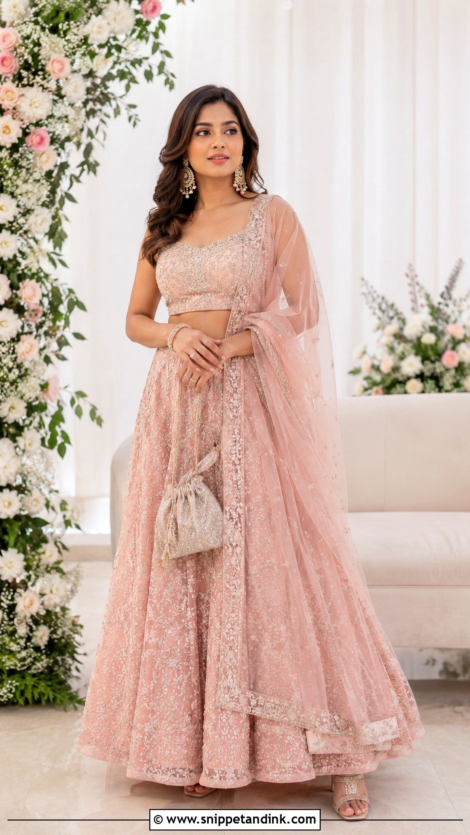 Pastel Lehenga For Engagement Function - Snippet and Ink - 20 Marrige Function Outfit Ideas