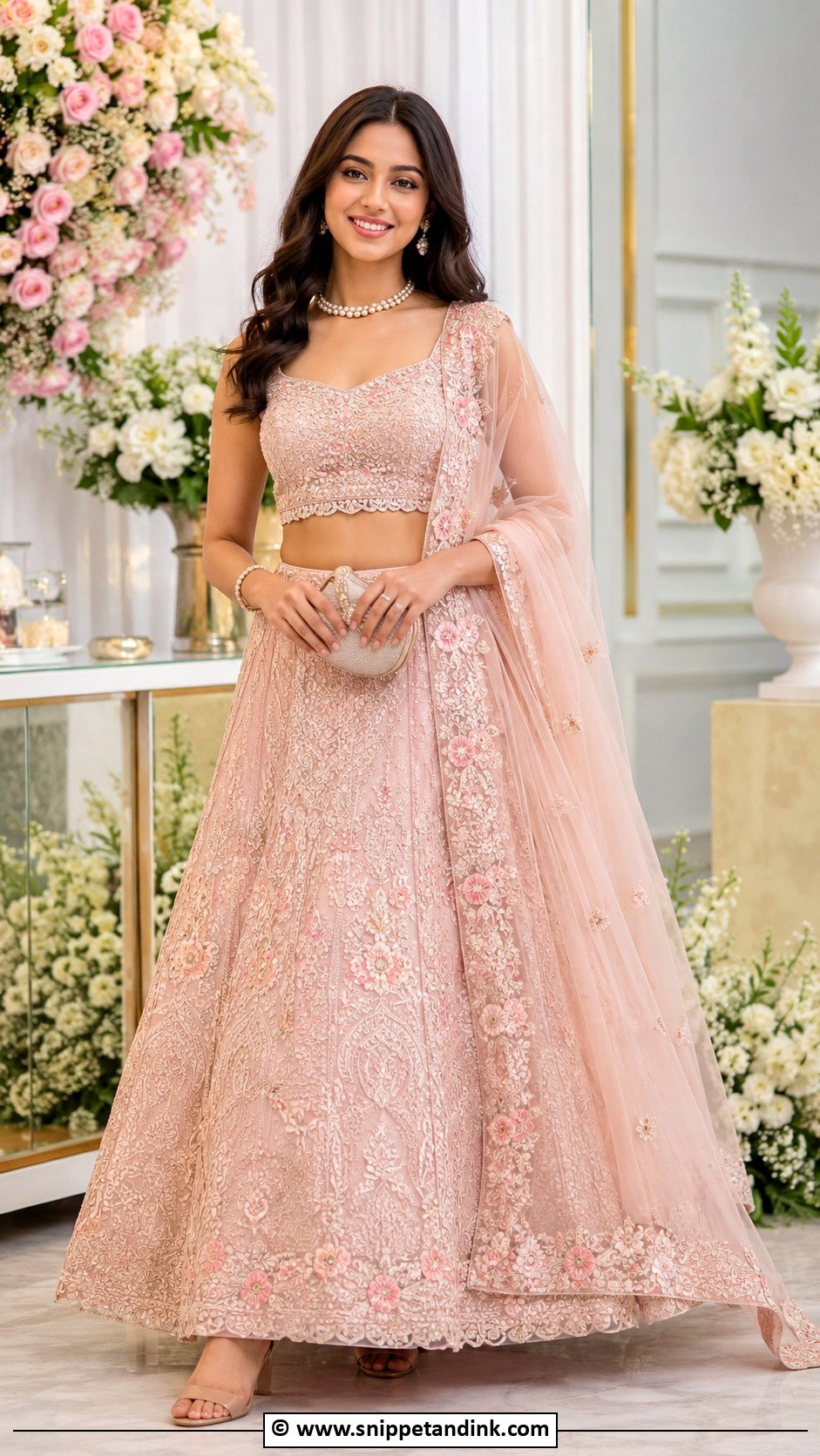 Pastel Lehenga For Roka Ceremony - Snippet and Ink - 35 Roka Ceremony Outfits