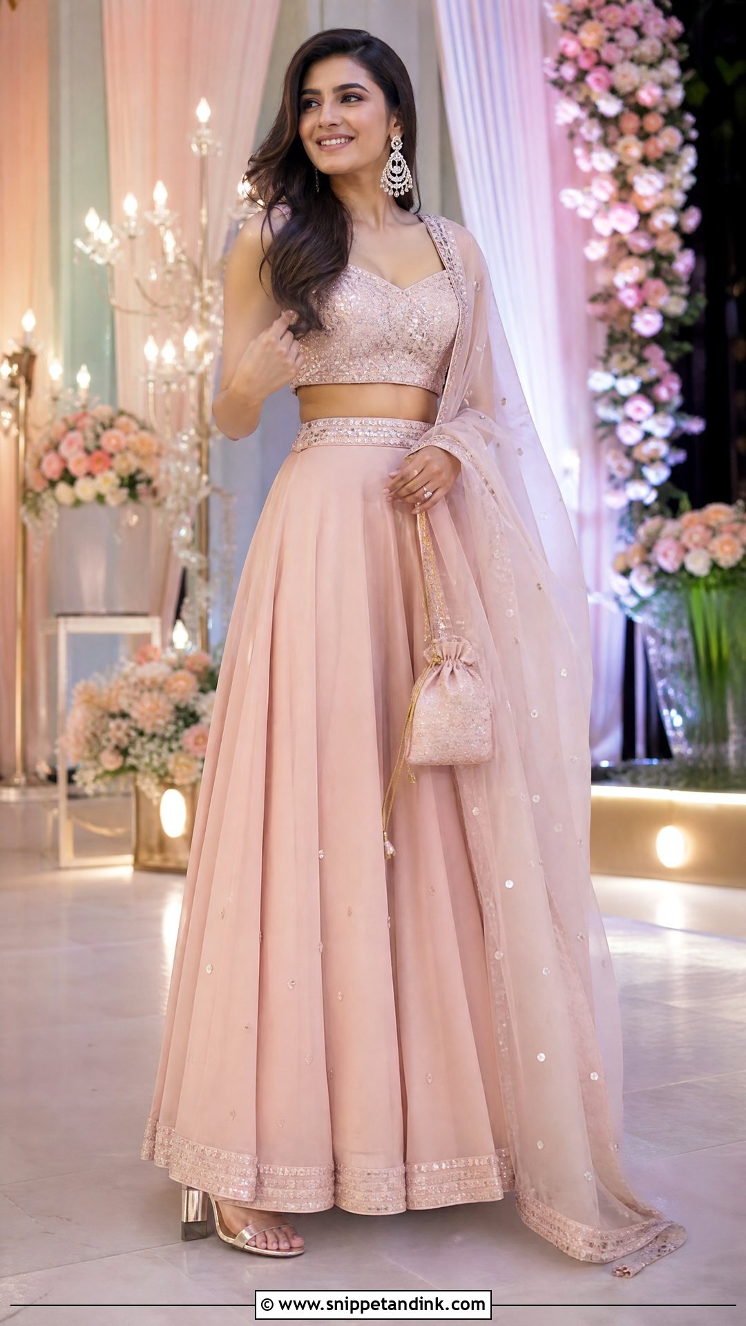 Pastel Lehenga Sangeet Outfit - Snippet and Ink - 20 Simple Sangeet Outfit Sisters Ideas
