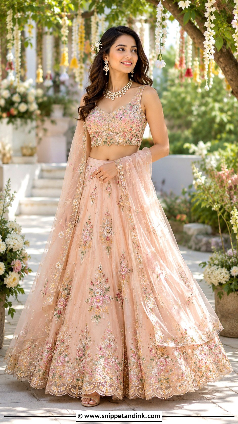 Pastel Lehenga for Mehendi Function - Snippet and Ink - 25 Outfit for Mehendi Function Ideas