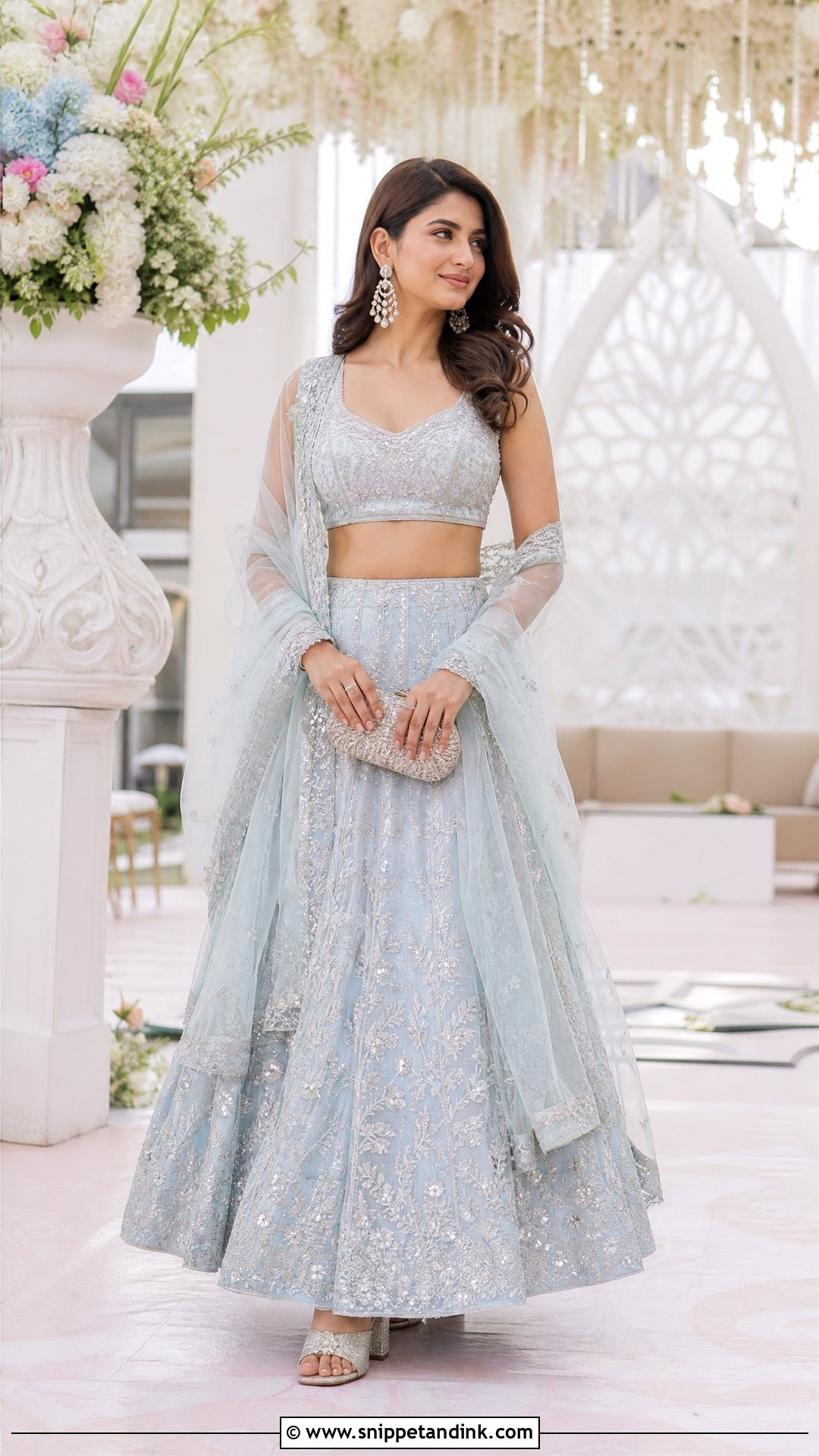 Pastel Lehenga for Ring Ceremony - Snippet and Ink - 20 Ring Ceremony Outfit for Sister Ideas