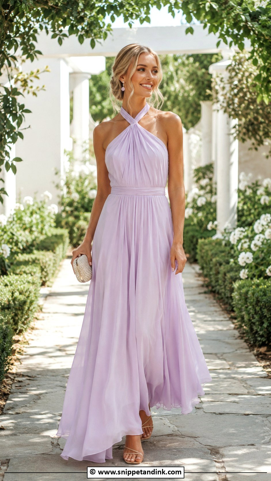 Pastel Maxi Summer Wedding Dress - Snippet and Ink - 30 Summer Wedding Dress Ideas