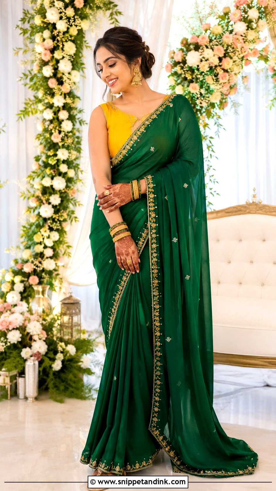 Pastel Mehendi Lehenga Outfit - Snippet and Ink - 30 Mehendi Dress Outfits