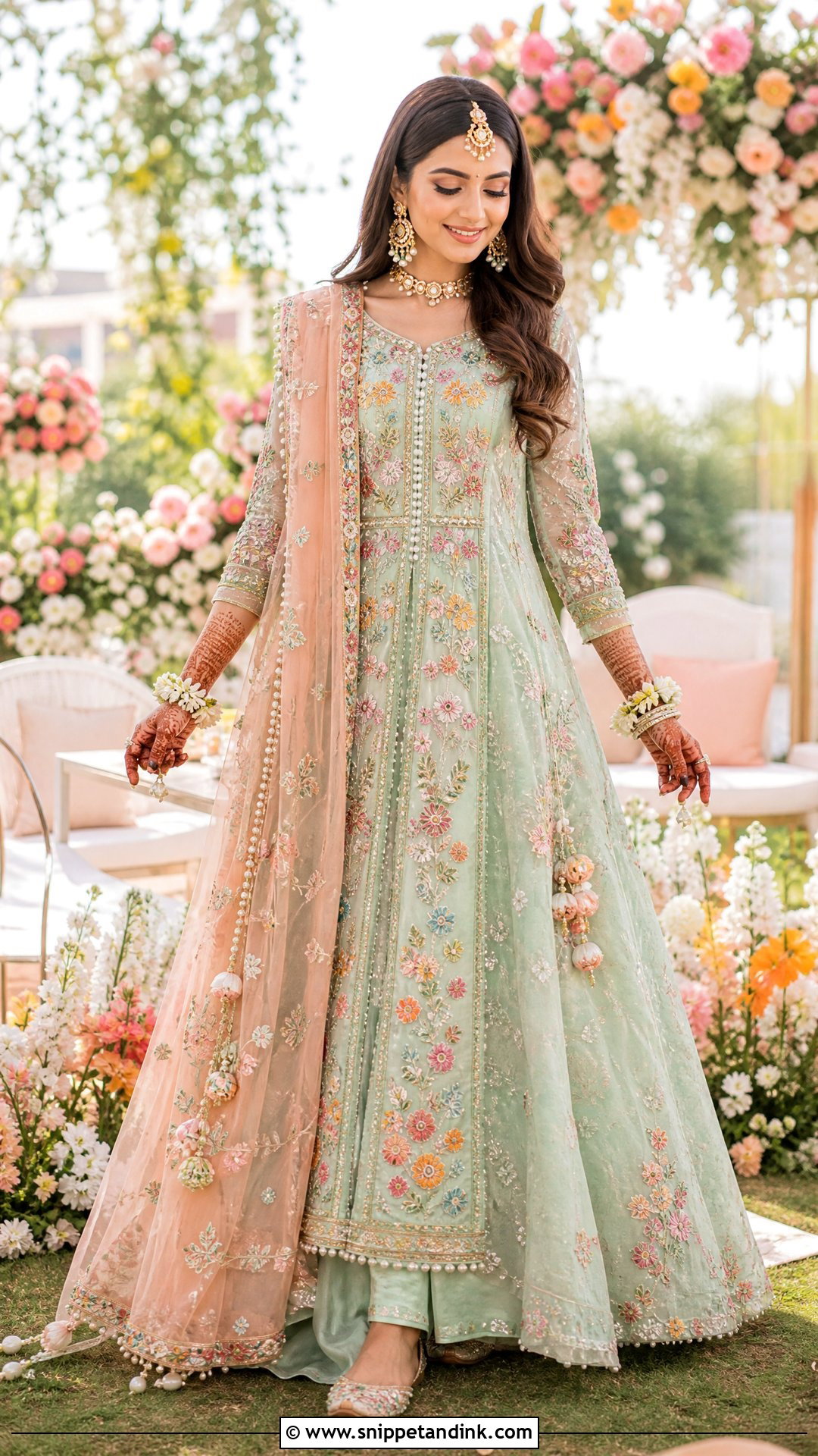 Pastel Mehndi Dress For Bride - Snippet and Ink - 25 Mehndi Dress for Bride Pakistani Bridal Ideas