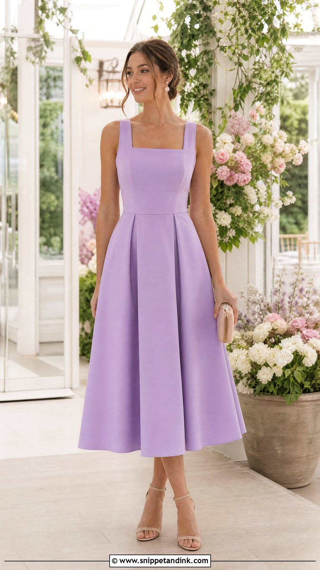 Pastel Midi Wedding Guest Dress - Snippet and Ink - 25 Simple Dresses for Wedding