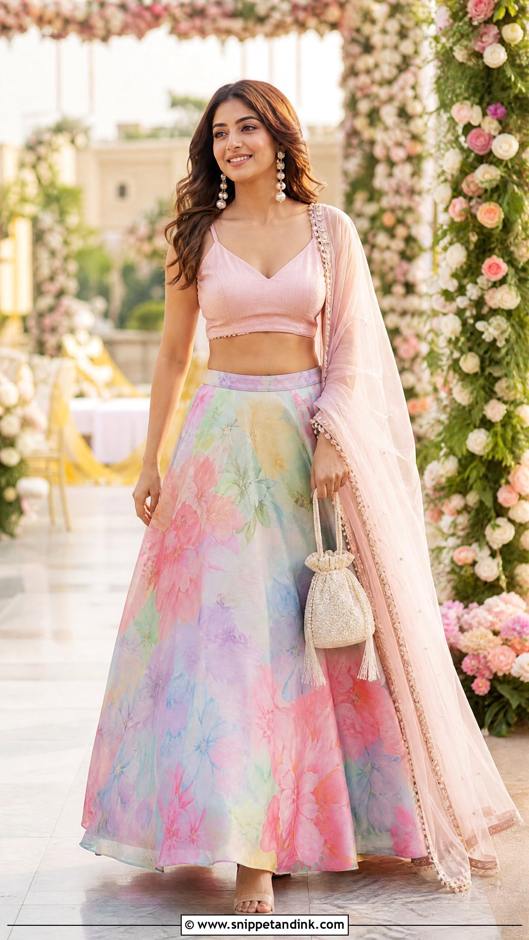 Pastel Multicolor Lehenga - Snippet and Ink - 20 Pastel Indian Wedding Dress Ideas