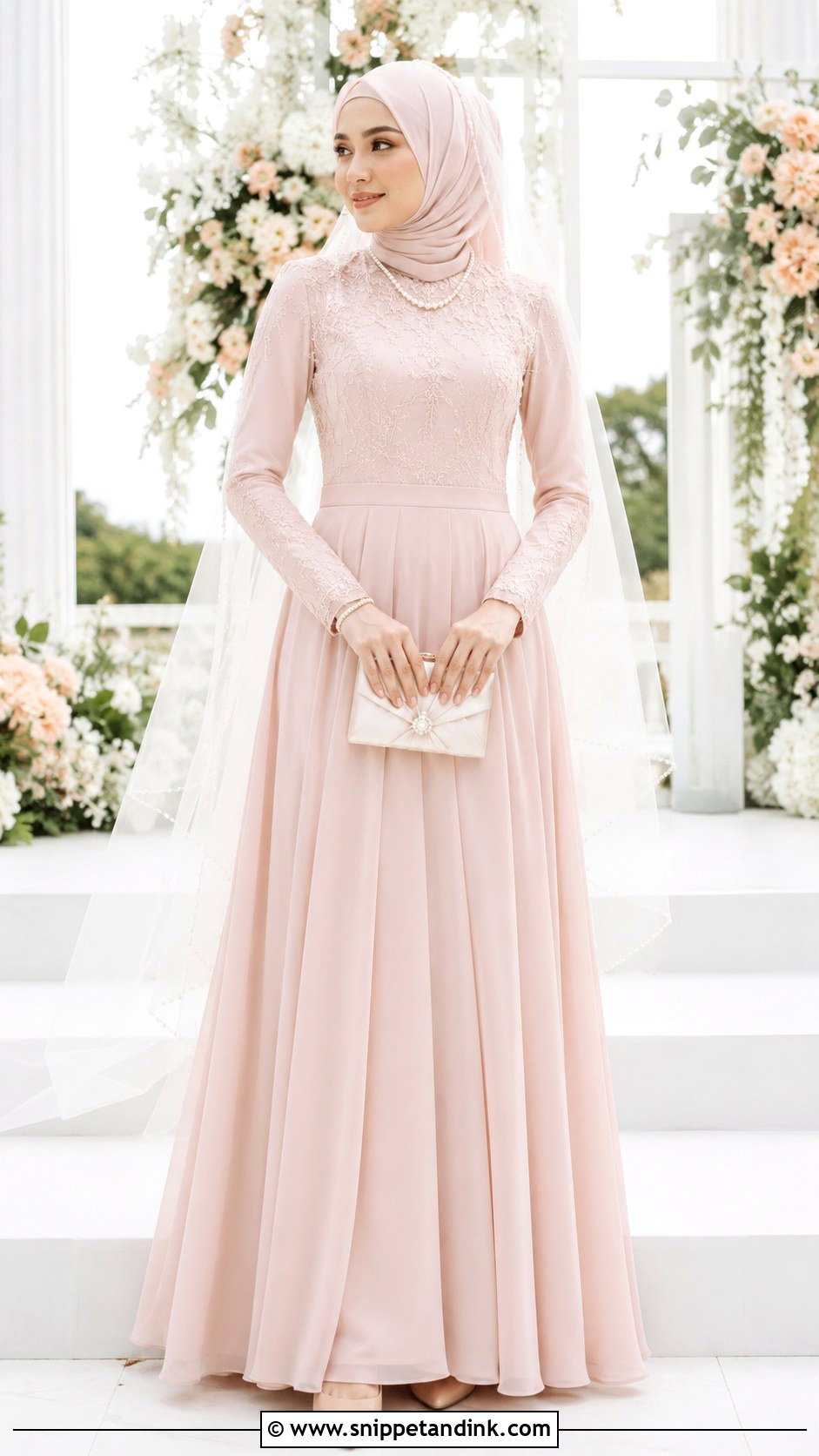 Pastel Muslimah Wedding Dress - Snippet and Ink - 20 Simple Muslimah Wedding Dress Ideas