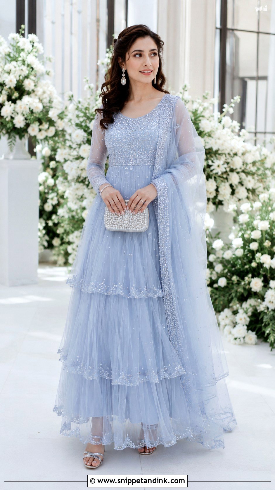 Pastel Net Wedding Frock - Snippet and Ink - 20 Frock Design for Wedding Ideas