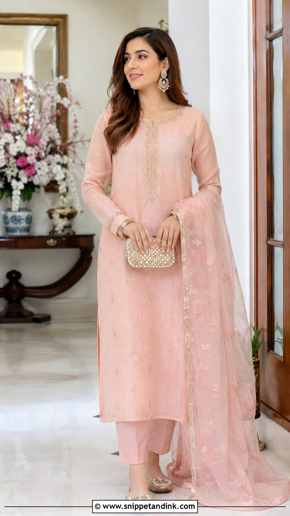 Pastel Nikah Three Piece Suit Outfit - Snippet and Ink - 25 Pakistani Nikah Outfit Ideas