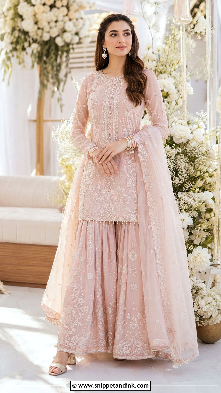 Pastel Nikkah Sharara Outfit - Snippet and Ink - 25 Latest Pakistani Wedding Outfits
