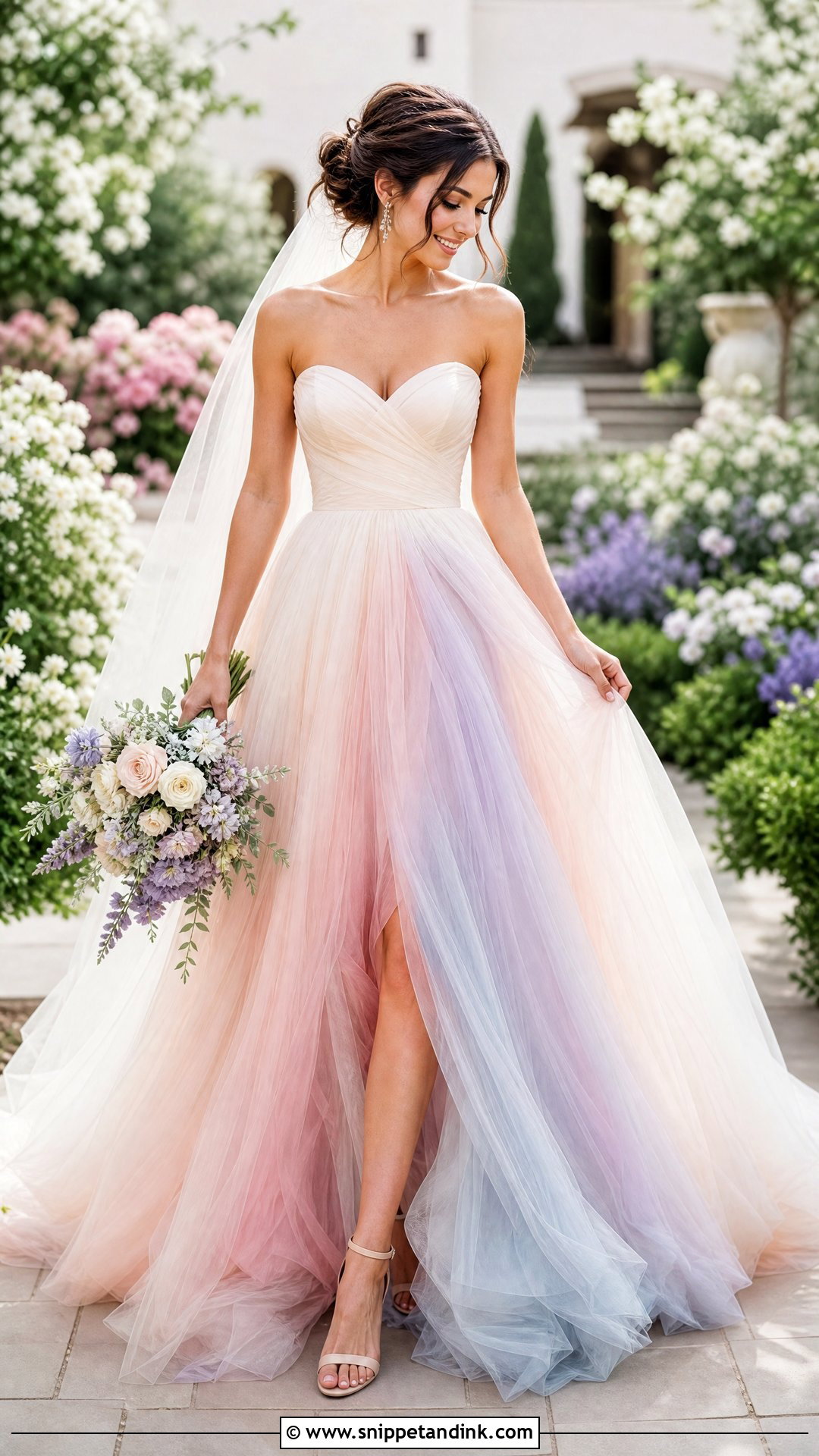 Pastel Ombre Wedding Dress - Snippet and Ink - 25 Pastel Wedding Dress Ideas