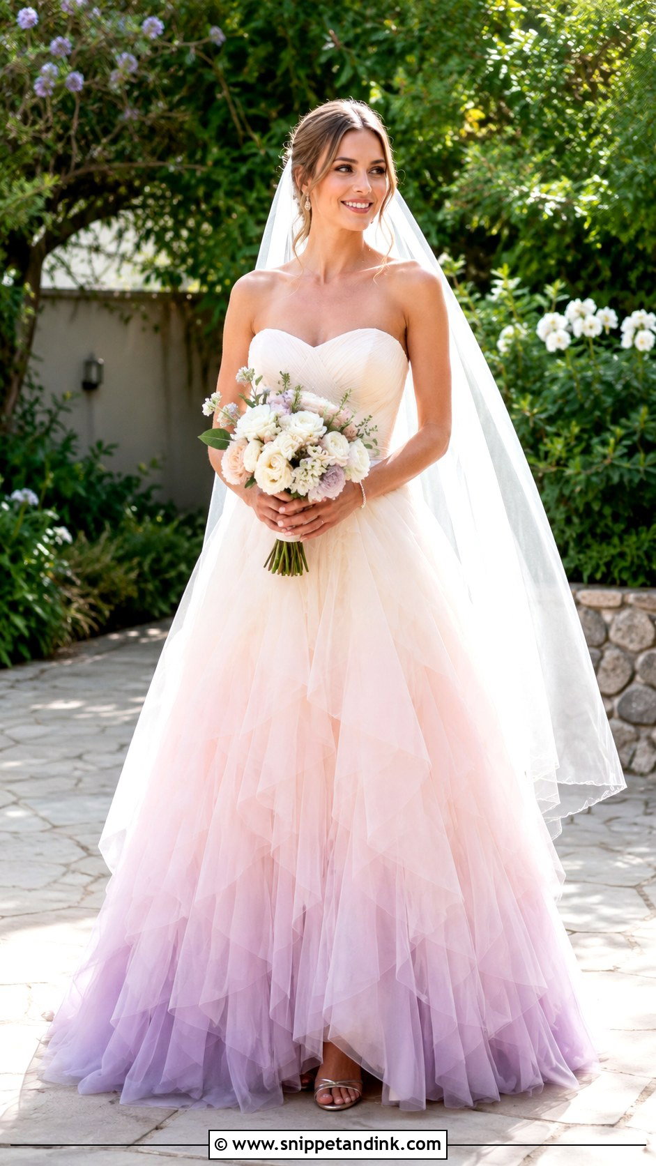 Pastel Ombre Wedding Dress - Snippet and Ink - 20 Fairy Like Wedding Dress Ideas