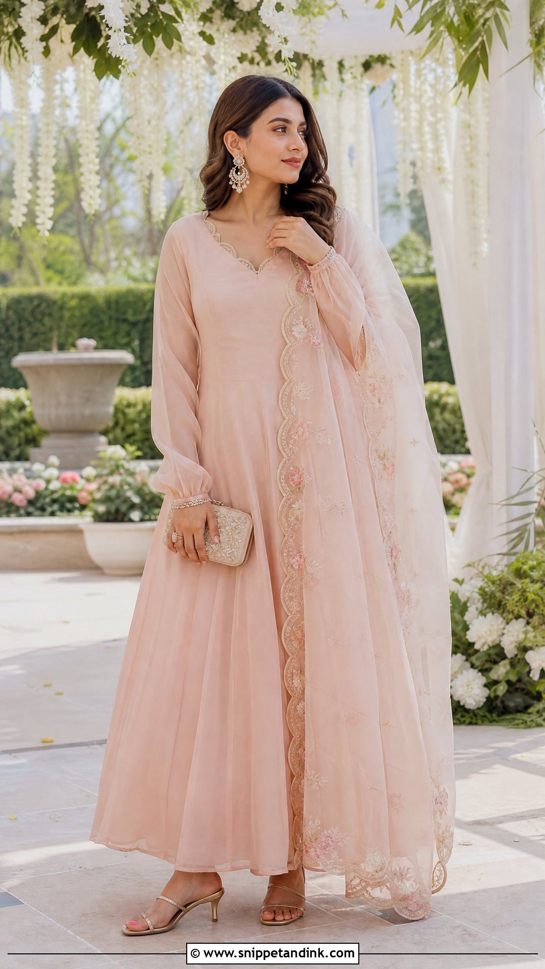 Pastel Organza Anarkali Suit - Snippet and Ink - 20 Suit Ideas for Women Indian Wedding