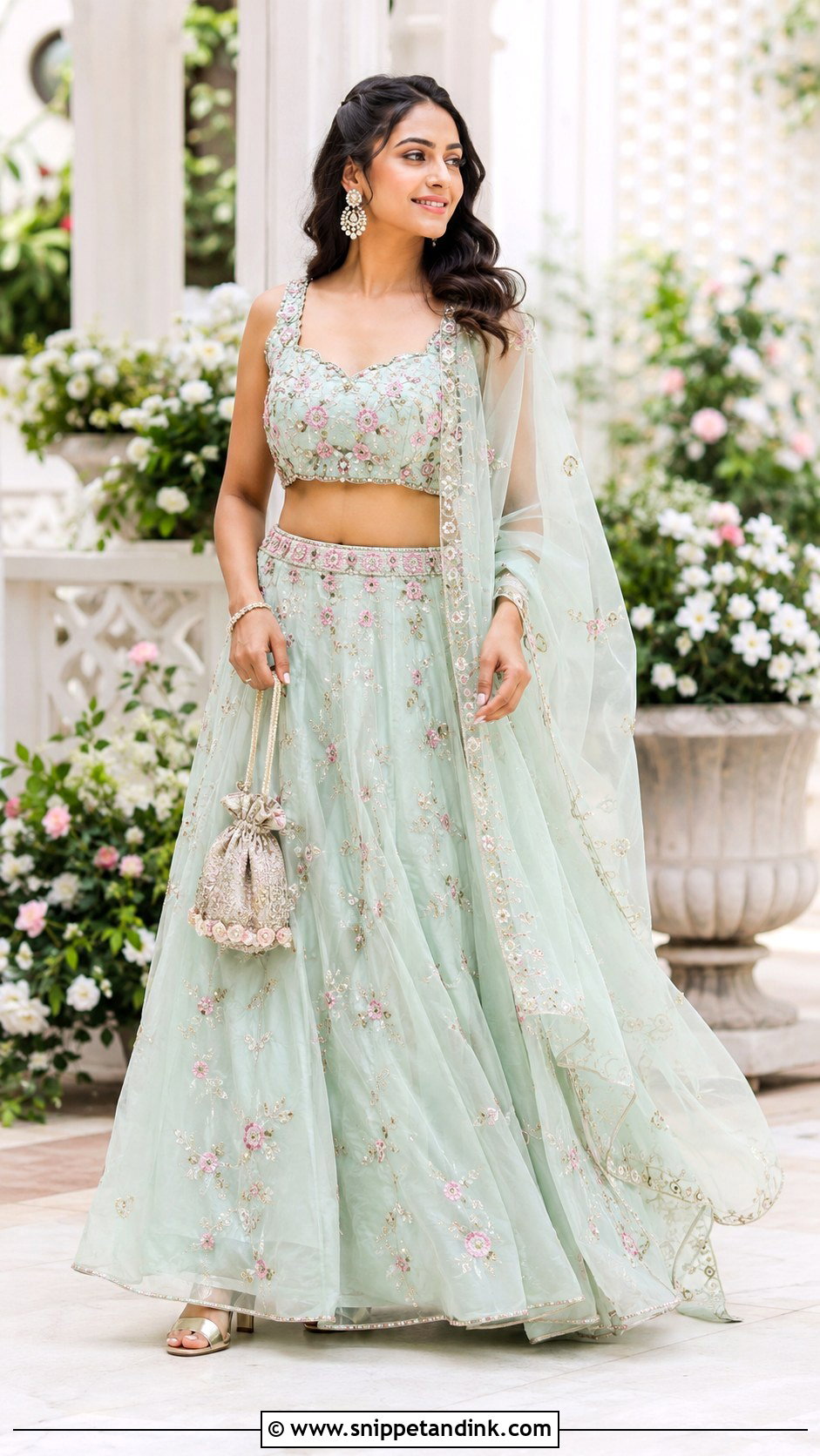 Pastel Organza Bride Sister Lehenga - Snippet and Ink - 20 Lengha for Bride Sister Ideas
