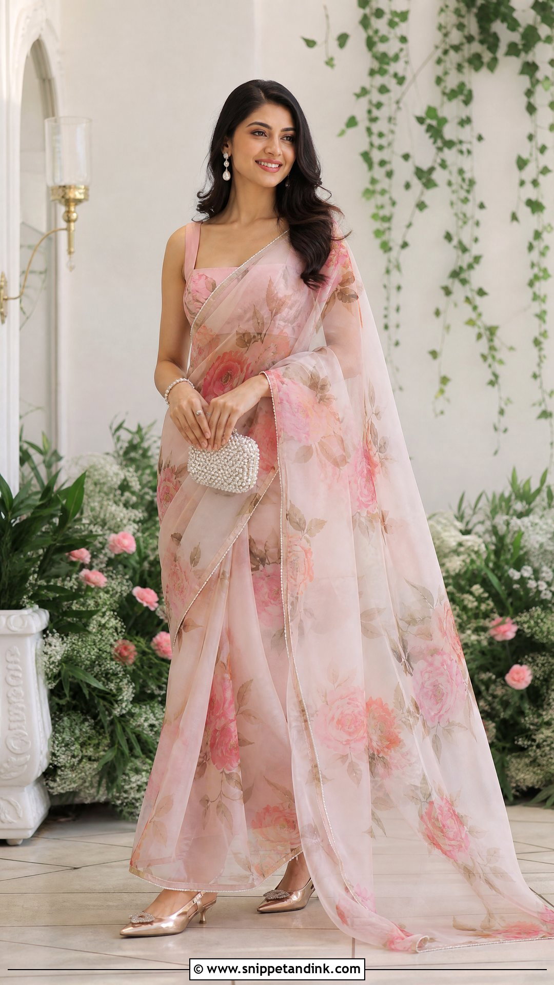 Pastel Organza Saree Bridal Trousseau Outfit - Snippet and Ink - 25 Bridal Trousseau Outfits