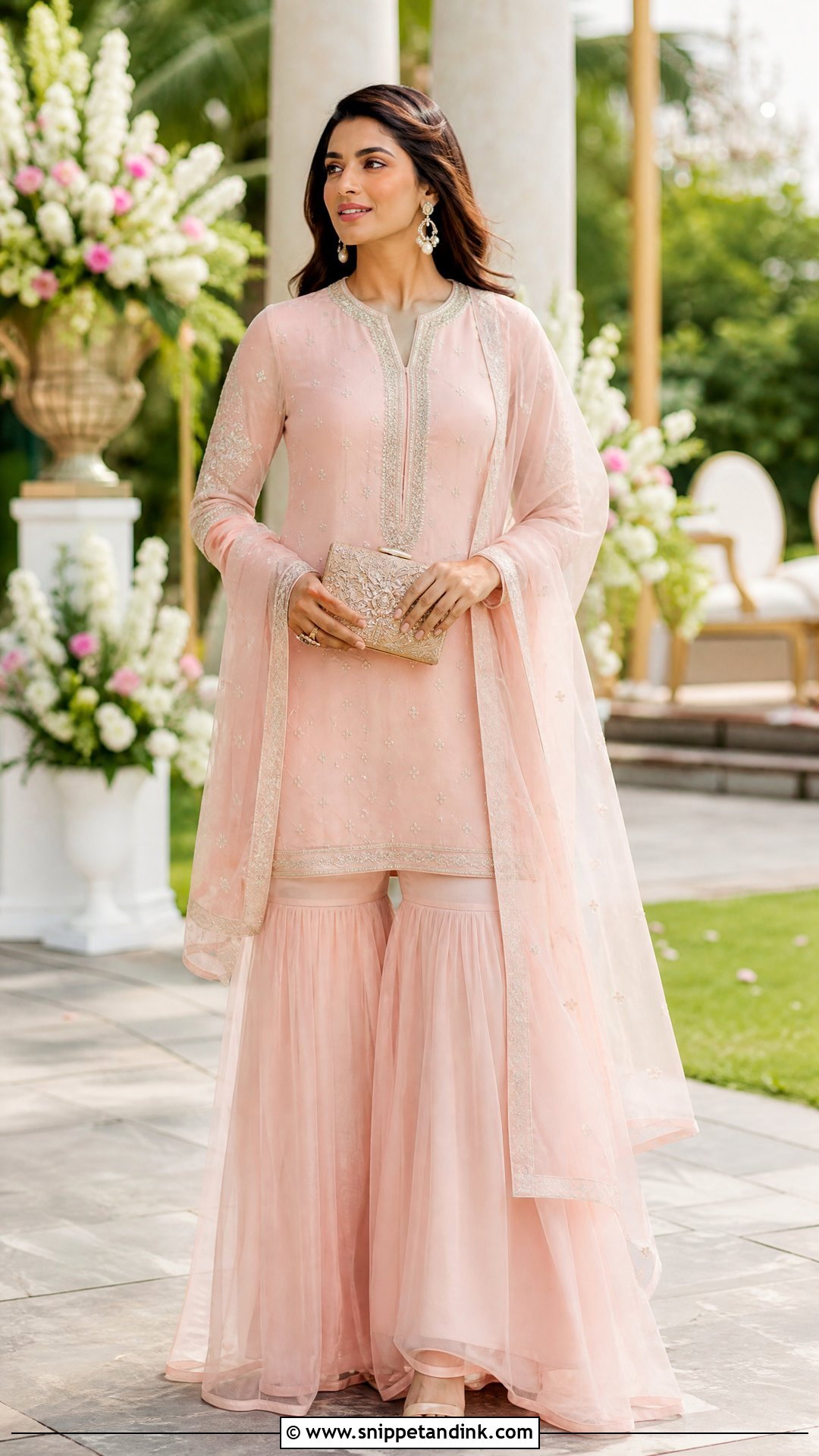 Pastel Organza Sharara Set - Snippet and Ink - 20 Sharara Designs Party Wear Indian Weddings