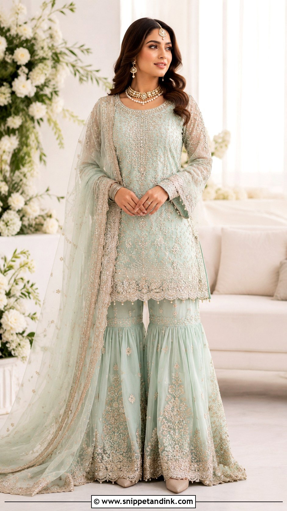 Pastel Pakistani Bridal Garara Dress - Snippet and Ink - 25 Garara Dress Pakistani Bridal Ideas