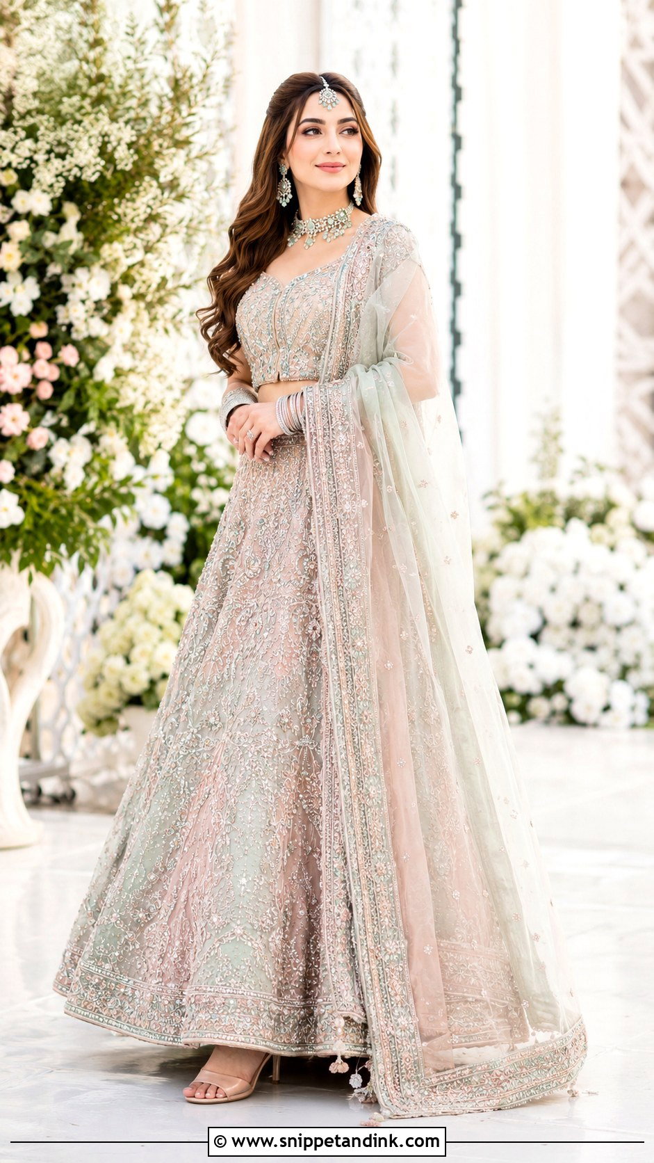 Pastel Pakistani Bridal Lehenga - Snippet and Ink - 25 Pakistani Bridal Dress Ideas