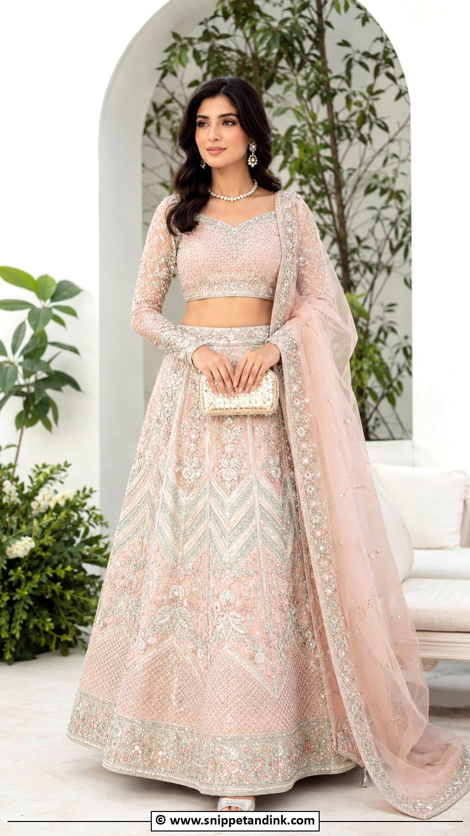 Pastel Pakistani Bridal Lehenga - Snippet and Ink - 35 Pakistani Bridal Wear Ideas