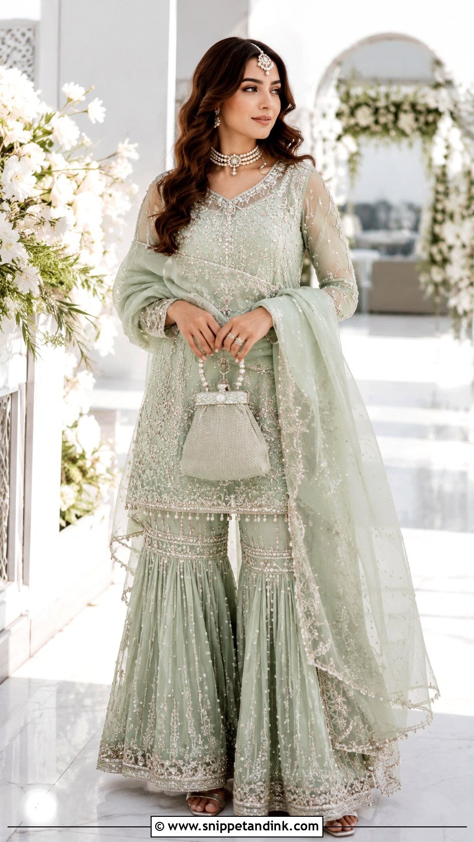 Pastel Pakistani Bridal Sharara - Snippet and Ink - 20 Desi Wedding Dresses Pakistani Bridal