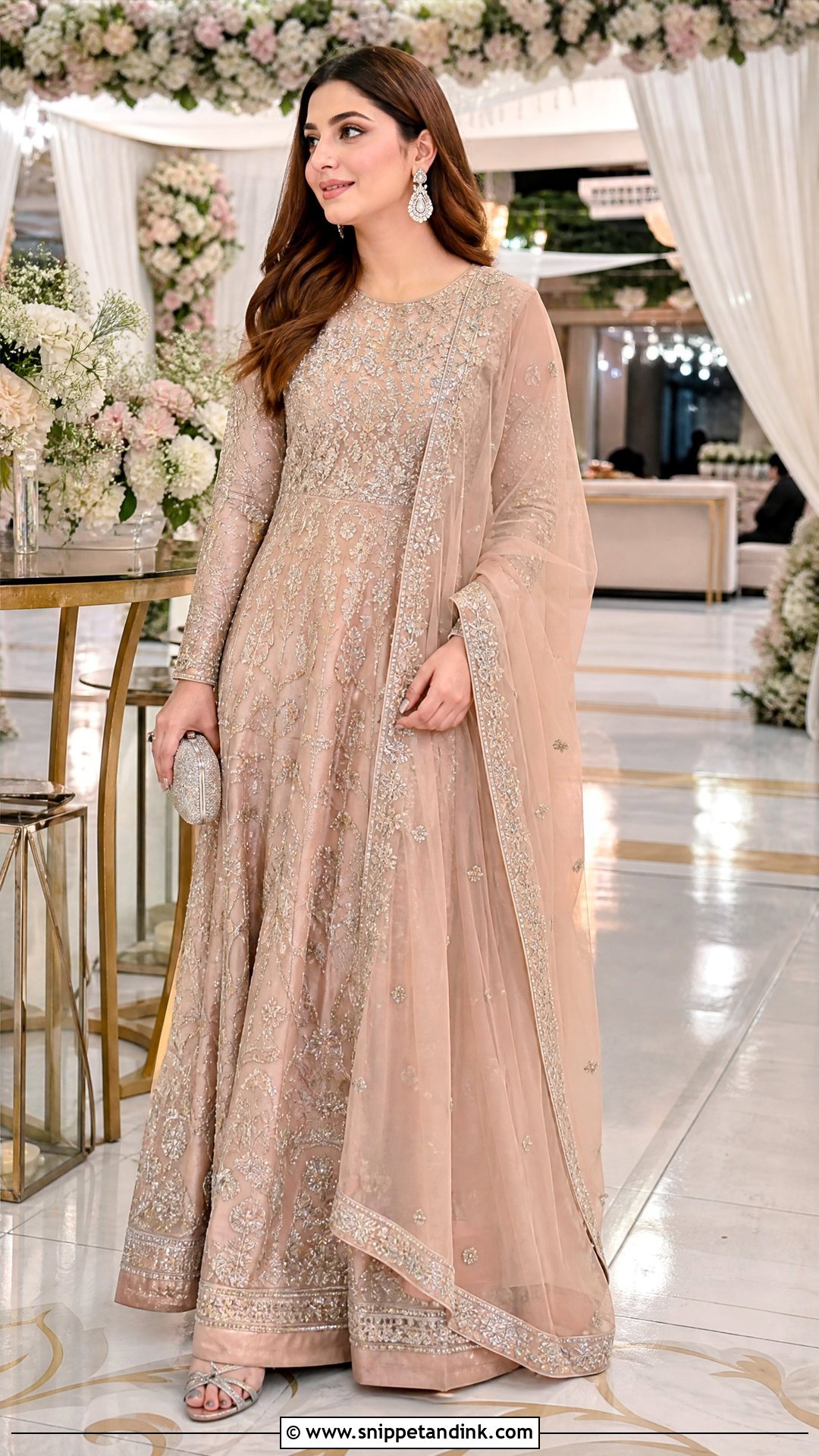Pastel Pakistani Walima Gown - Snippet and Ink - 25 Pakistani Wedding Dresses Ideas