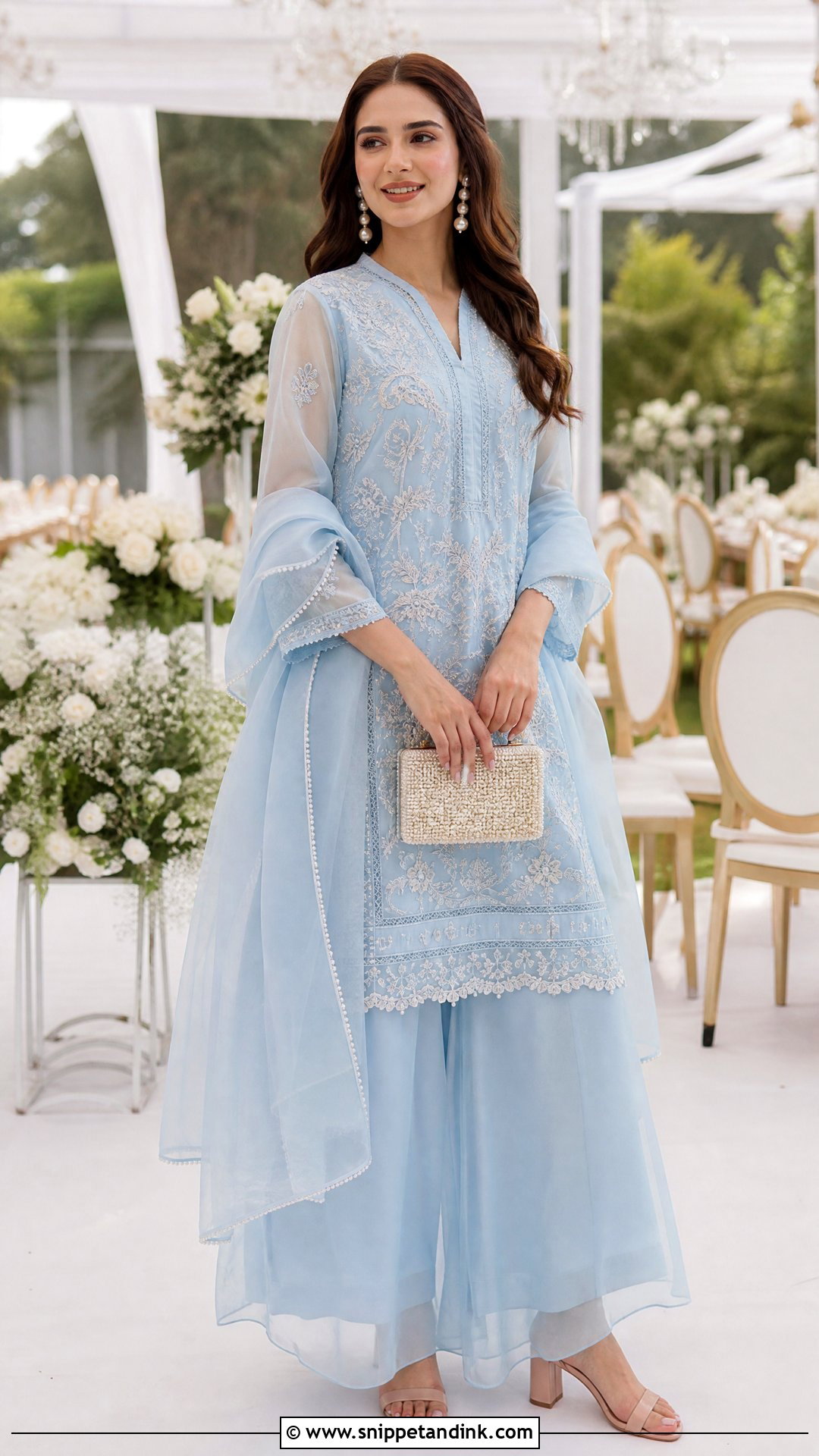 Pastel Palazzo Suit For Day Wedding - Snippet and Ink - 20 Palazos Outfit Indian Wedding Ideas
