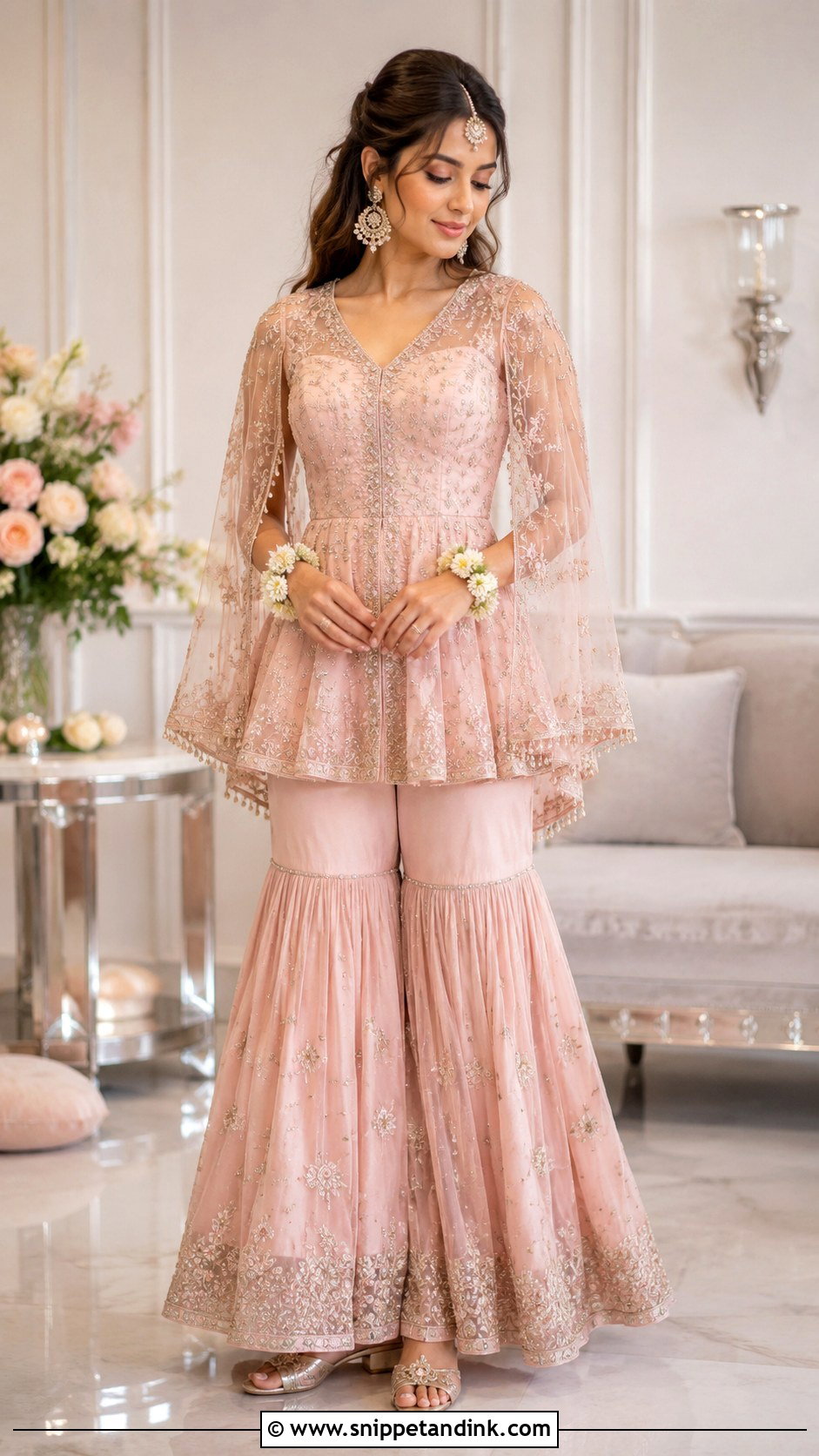 Pastel Peplum Sharara Mehendi Outfit - Snippet and Ink - 20 Mehendi Ceremony Outfits Brides